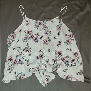 Medium flower tie top